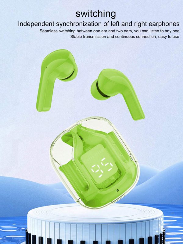 Air31 Earbuds Wireless Crystal Transparent Body | Air 31 Bluetooth Ear Bud – (without Pouch)