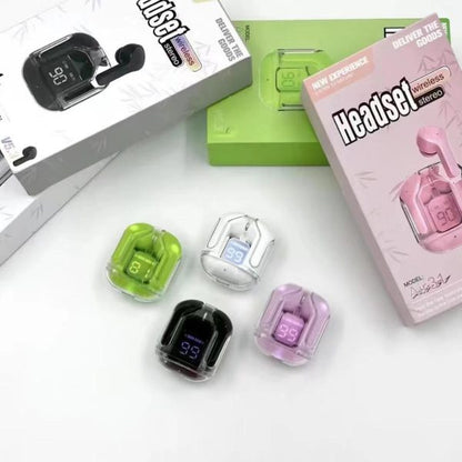 Air31 Earbuds Wireless Crystal Transparent Body | Air 31 Bluetooth Ear Bud – (without Pouch)